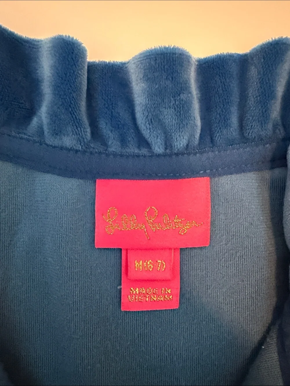 Lilly Pulitzer Royal Blue Plush Half-Zip Pullover